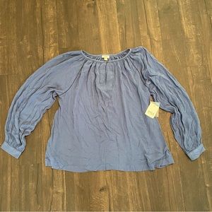 Ana Blue Blouse NWT